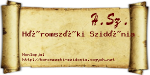 Háromszéki Szidónia névjegykártya